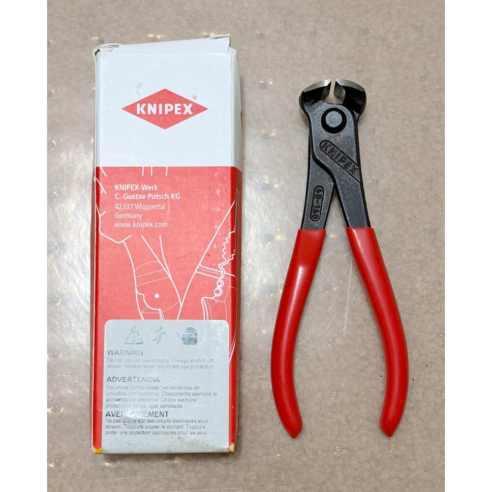 NEW Knipex End Cutting Nippers Cutter 6.25" 6 1/4 inch 68 01 160 Made in Germany